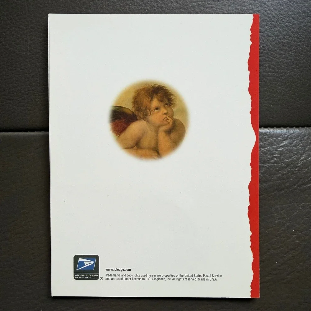 Vtg USPS Love Stamp Greeting Cards LOT of 11 USA Made Cherub Rose Puppy Bouquet